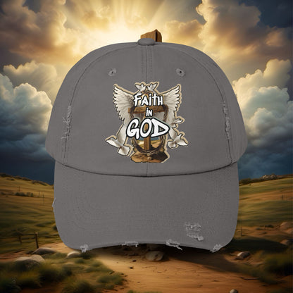 “Faith in GOD” Distressed Cap