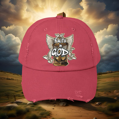 “Faith in GOD” Distressed Cap