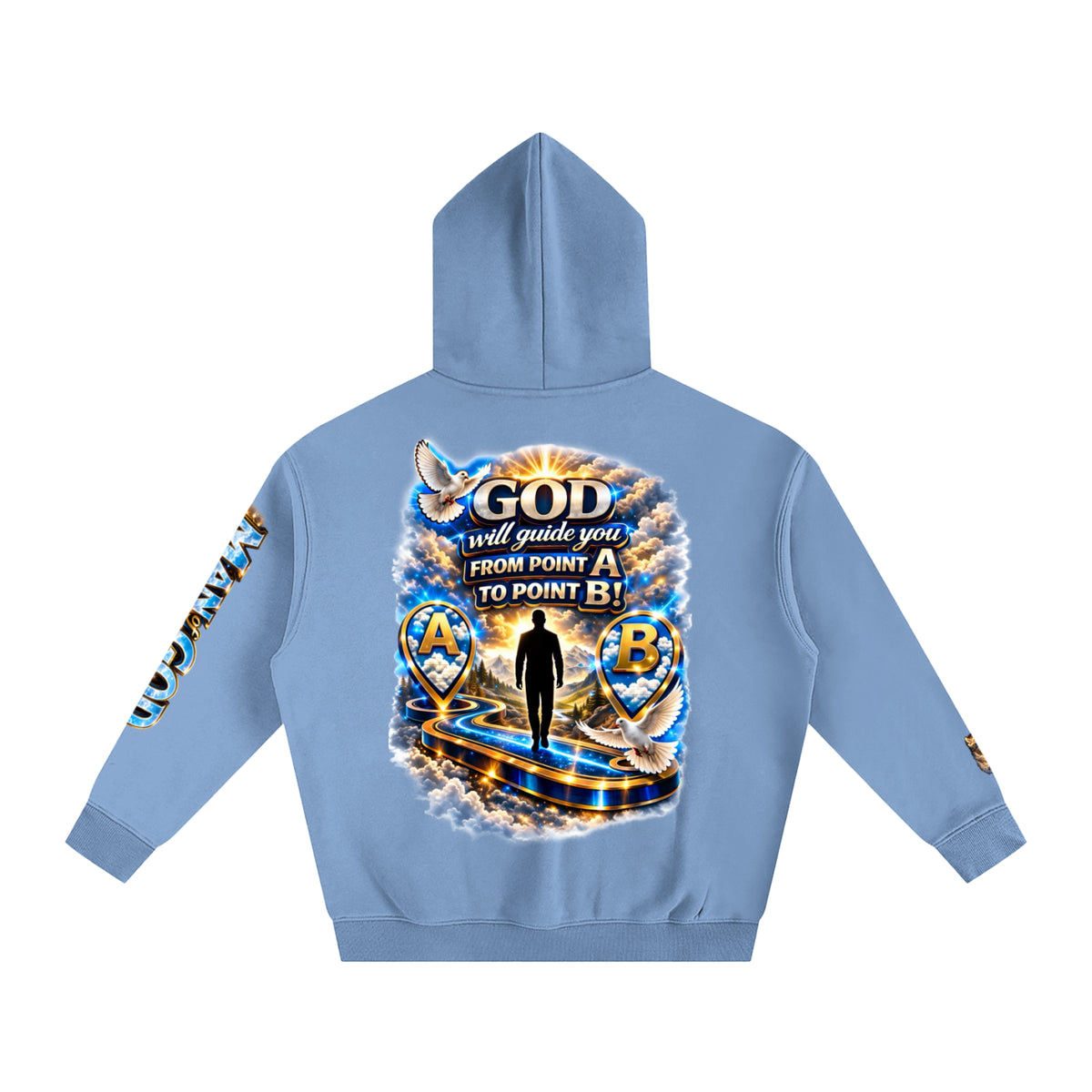 Man of GOD Walk by Faith Oversize Fleeced Hoodie