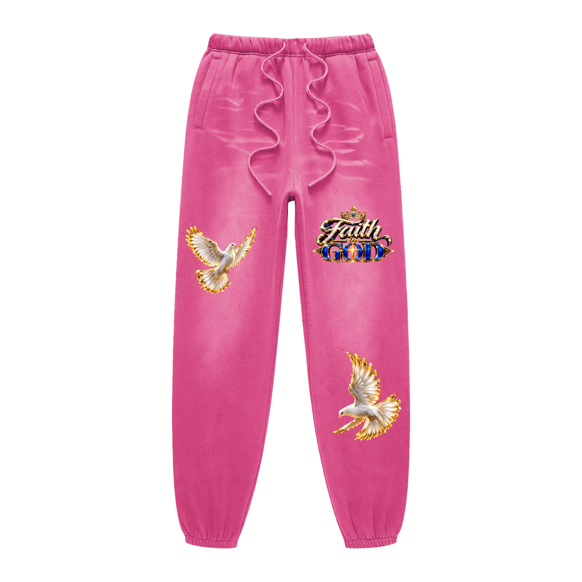 “JESUS IS KING” Sunfade Fleeced Sweatpants
