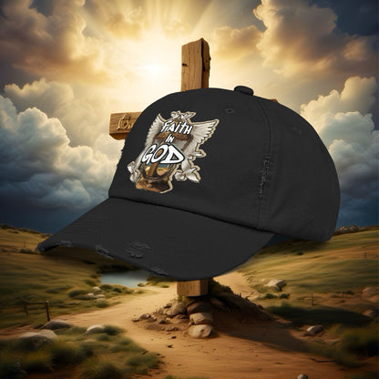 “Faith in GOD” Distressed Cap