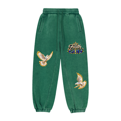 “JESUS IS KING” Fleeced Jogger Sweatpants
