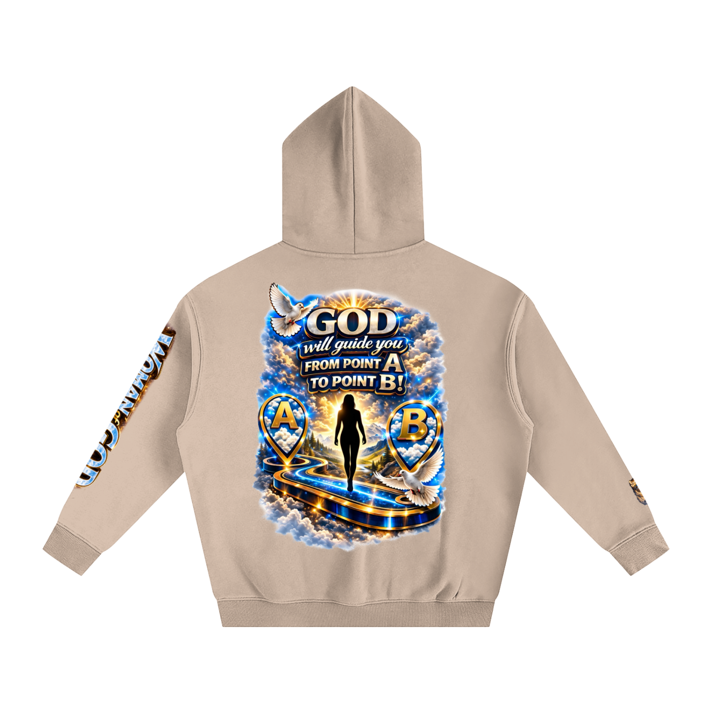 Woman of GOD Walk by Faith Oversize Fleeced Hoodie