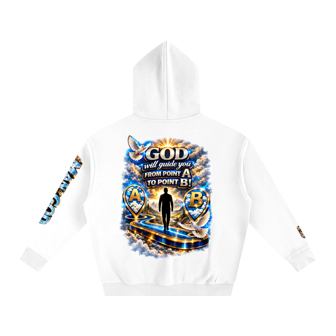 Man of GOD Walk by Faith Oversize Fleeced Hoodie