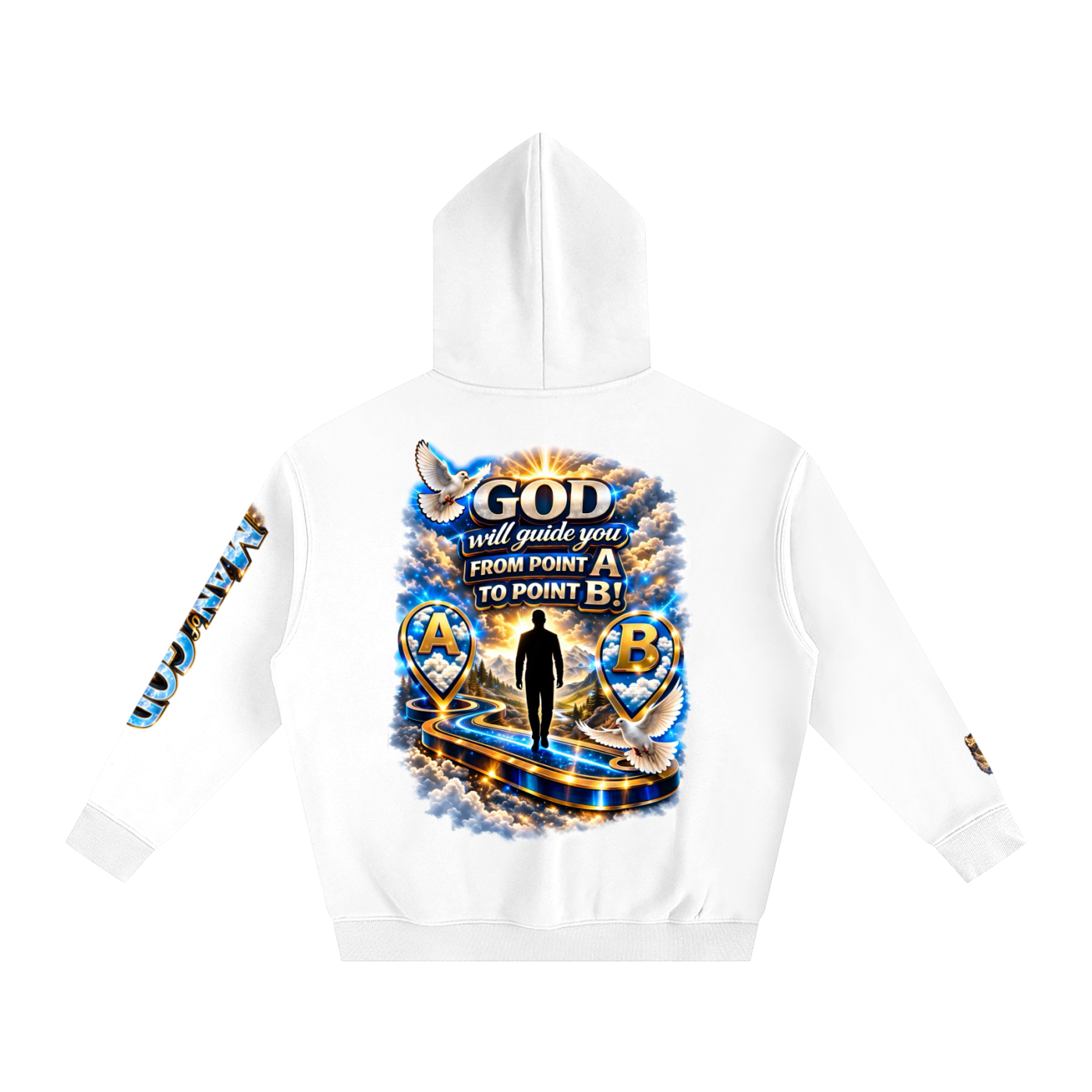 Man of GOD Walk by Faith Oversize Fleeced Hoodie