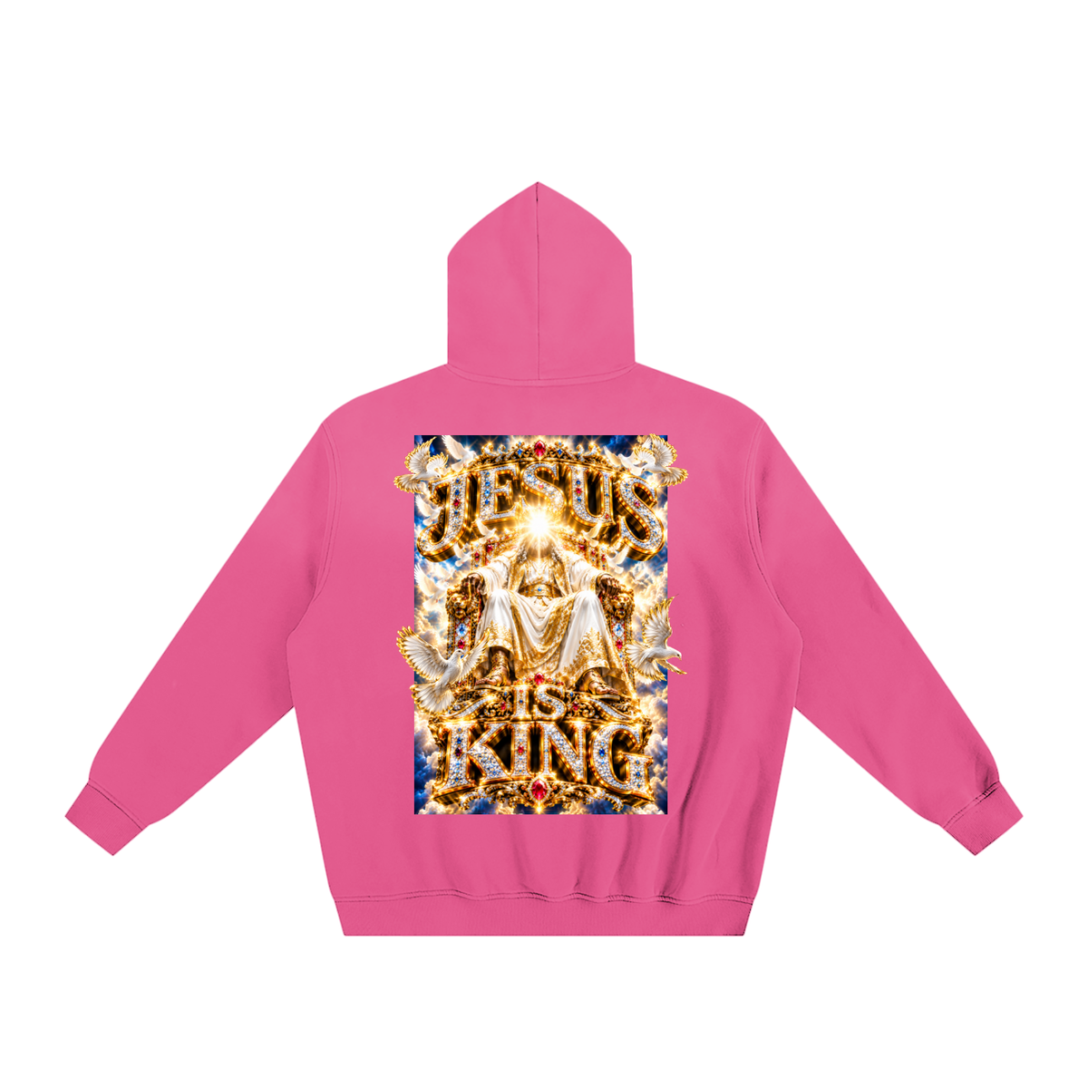 “JESUS IS KING” Sunfade Fleeced Hoodie
