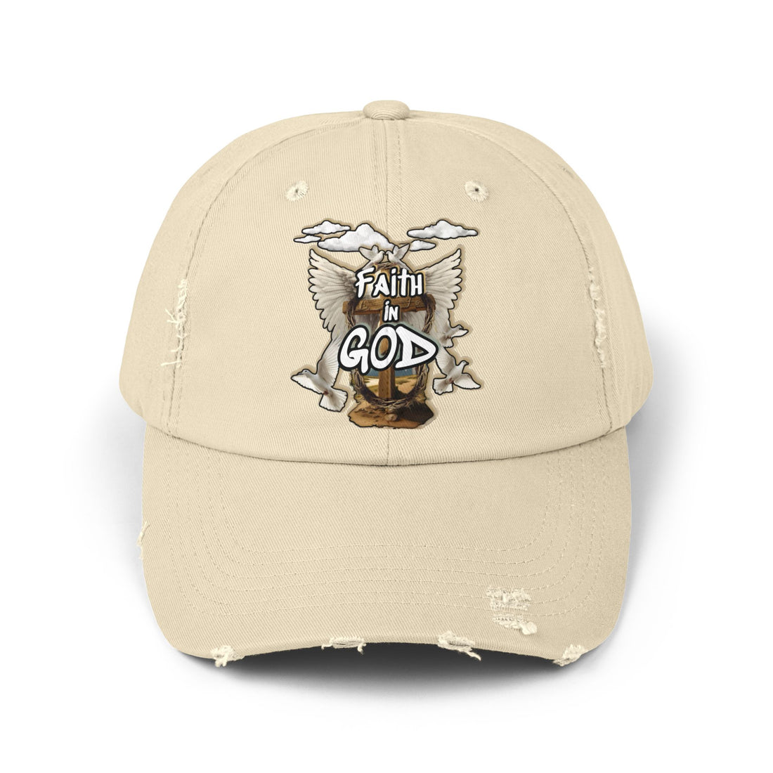 "Faith in God" Distressed Hat