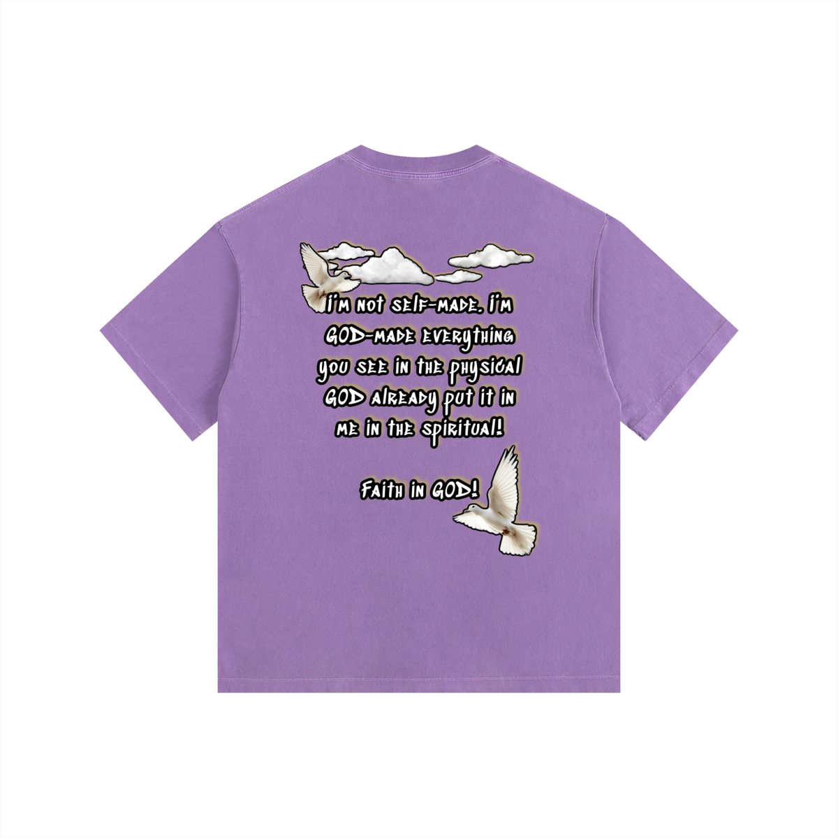 Faith in GOD Vintage Washed Oversized Tee