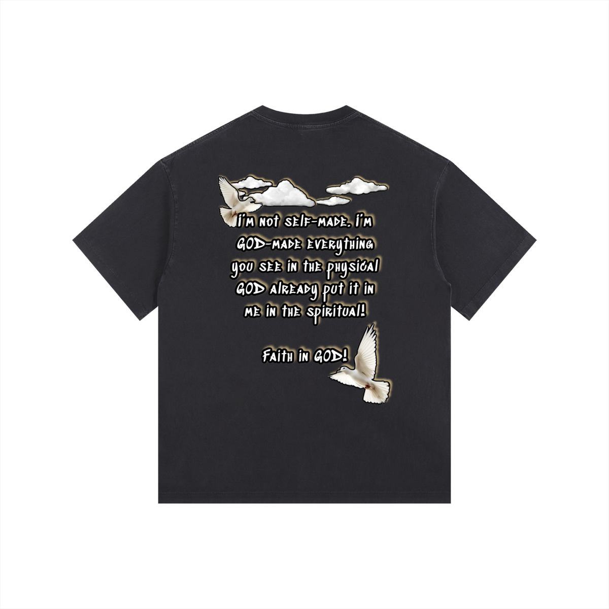 Faith in GOD Vintage Washed Oversized Tee