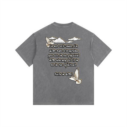 Faith in GOD Vintage Washed Oversized Tee