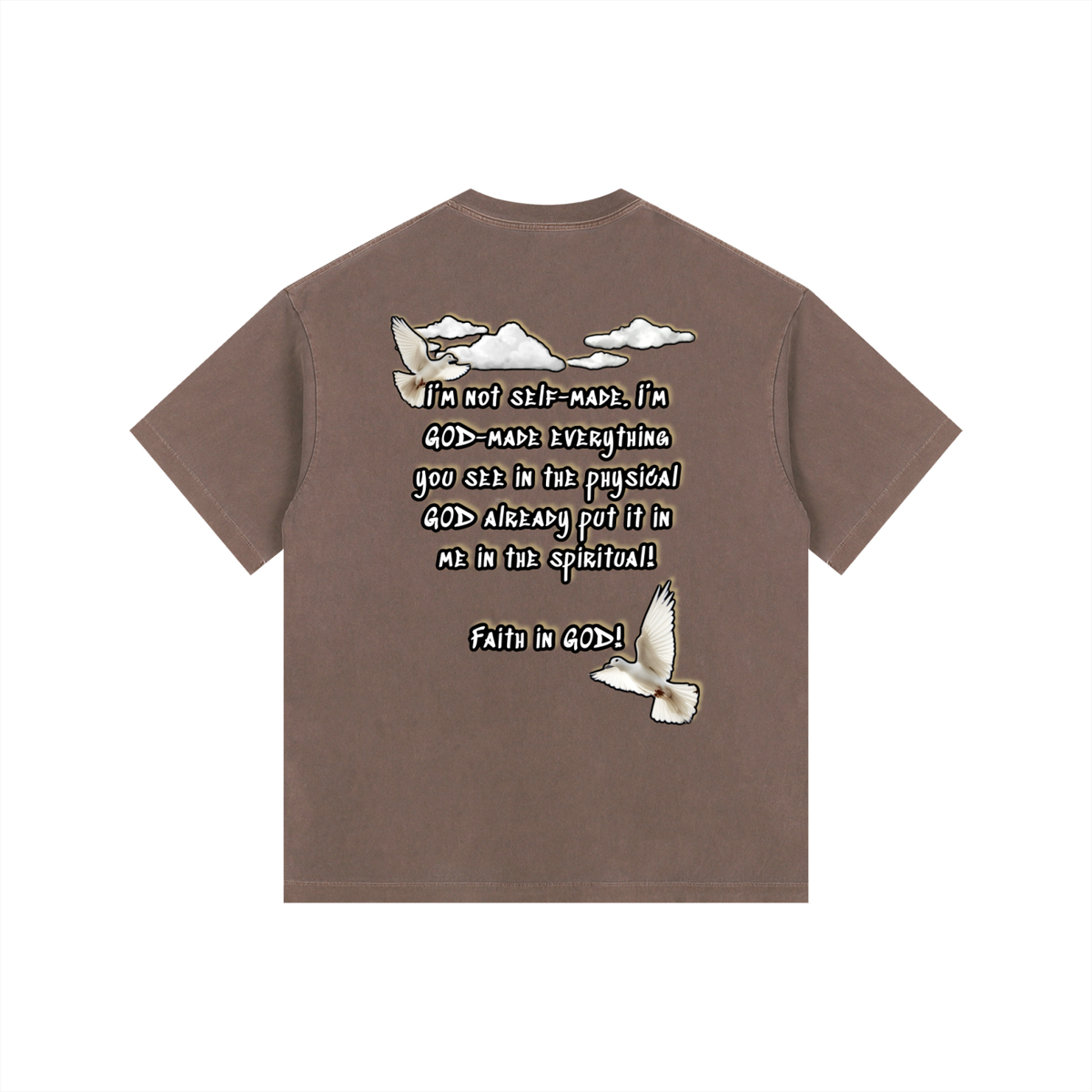 Faith in GOD Vintage Washed Oversized Tee