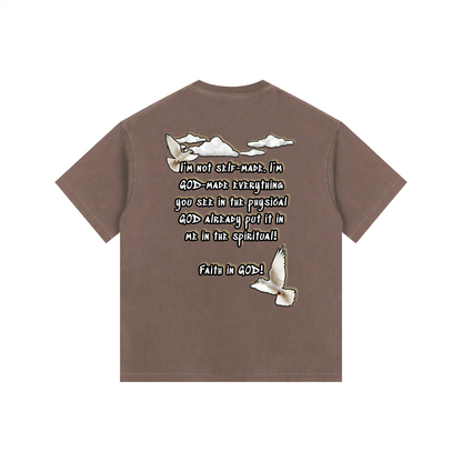 Faith in GOD Vintage Washed Oversized Tee