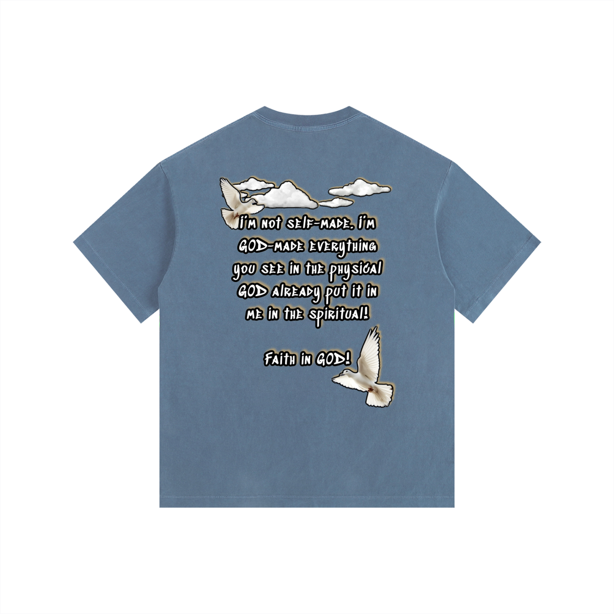 Faith in GOD Vintage Washed Oversized Tee