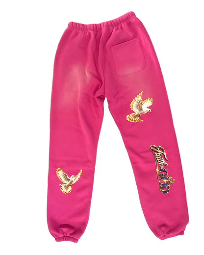 “JESUS IS KING” Sunfade Fleeced Sweatpants