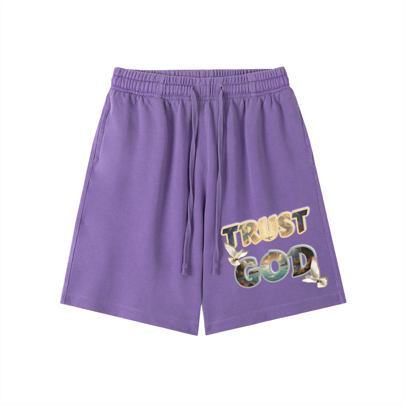 Shorts,Trust god shorts