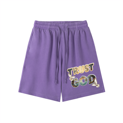 Shorts,Trust god shorts