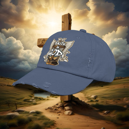 “Faith in GOD” Distressed Cap