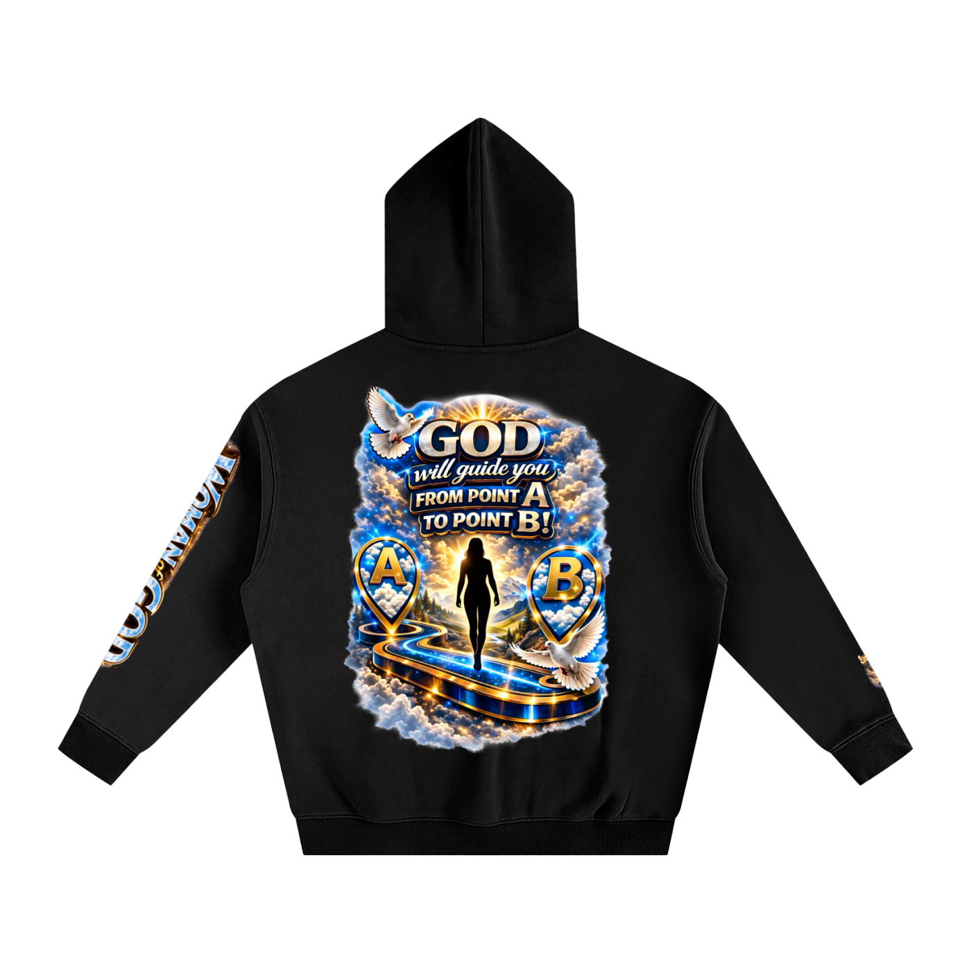 Woman of GOD Walk by Faith Oversize Fleeced Hoodie
