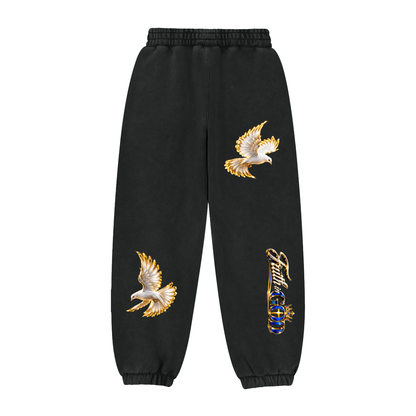 “JESUS IS KING” Fleeced Jogger Sweatpants