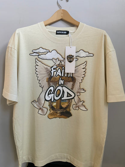 Faith in GOD Vintage Washed Oversized Tee