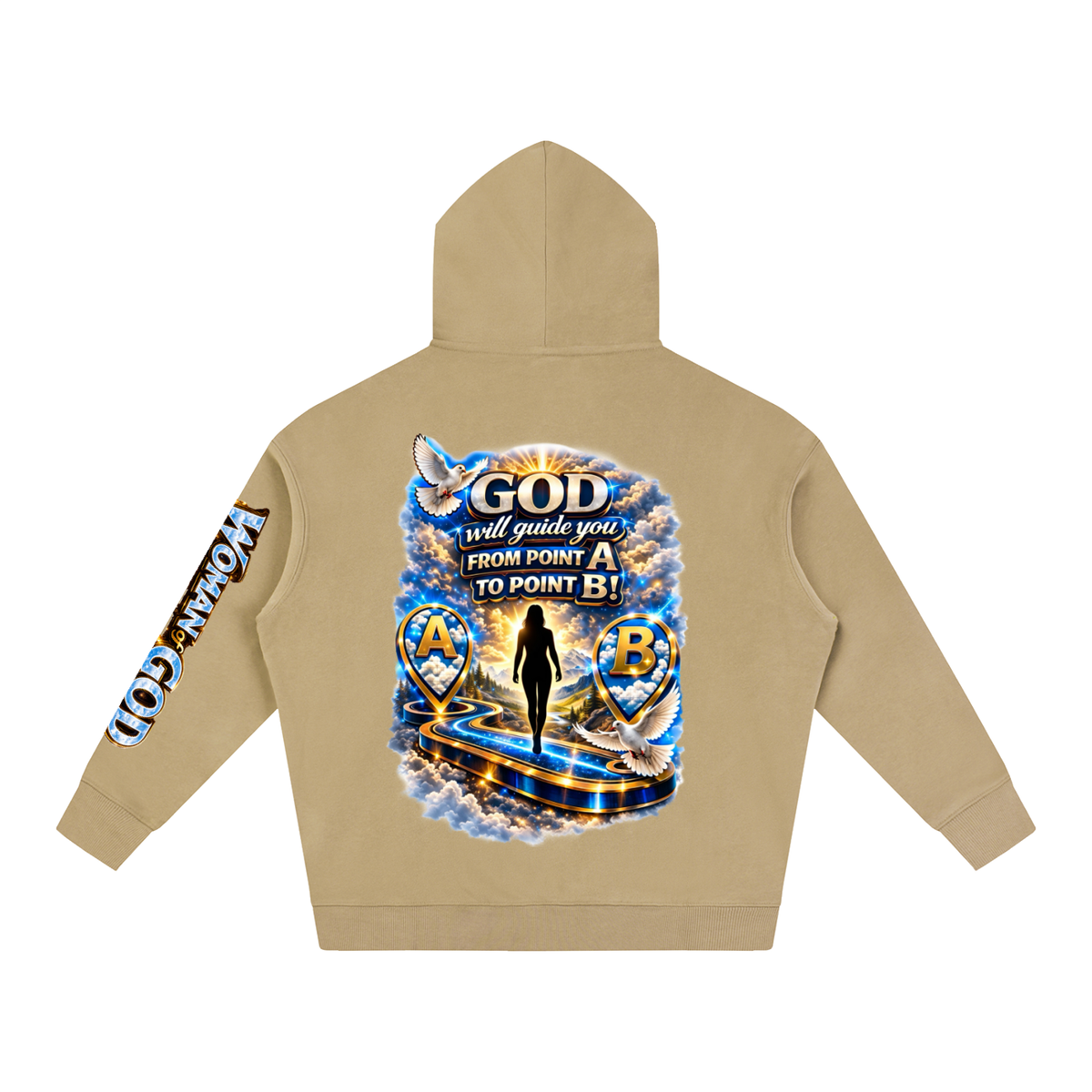 Woman of GOD Walk by Faith Oversize Fleeced Hoodie