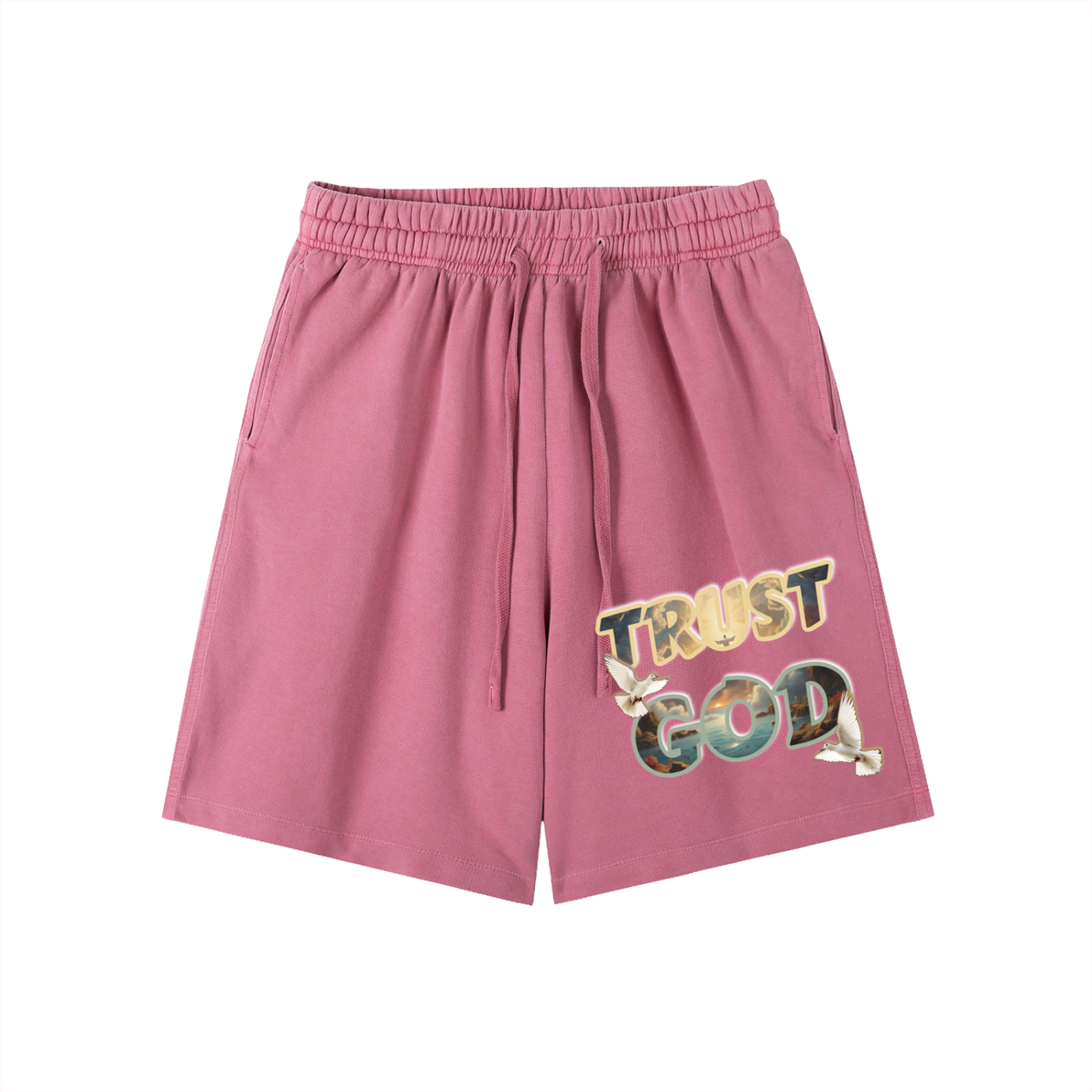Shorts,Trust god shorts