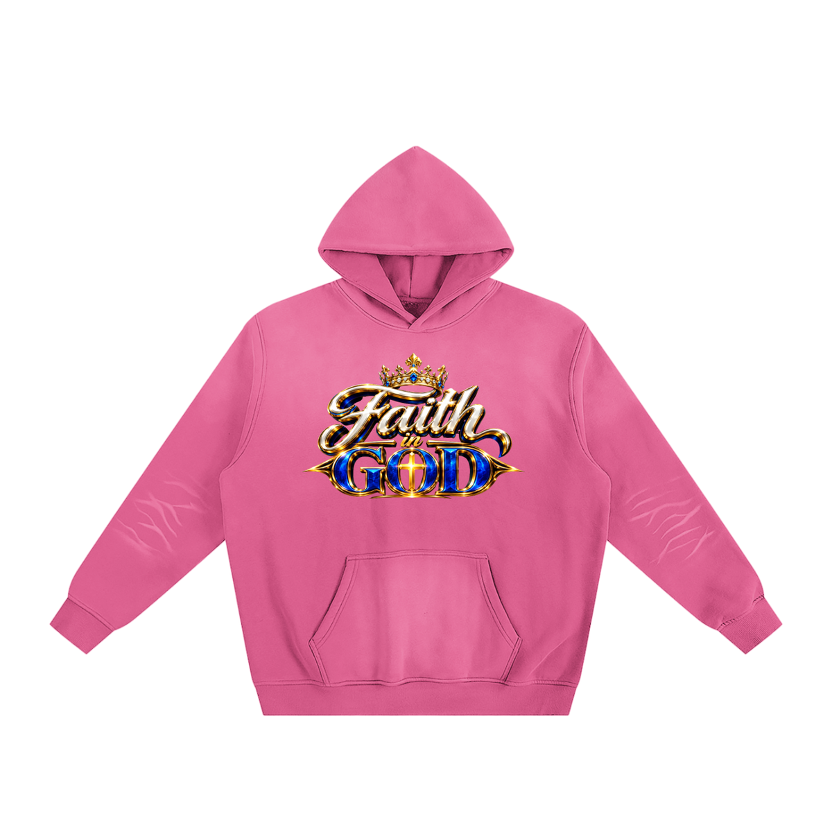 “JESUS IS KING” Sunfade Fleeced Hoodie