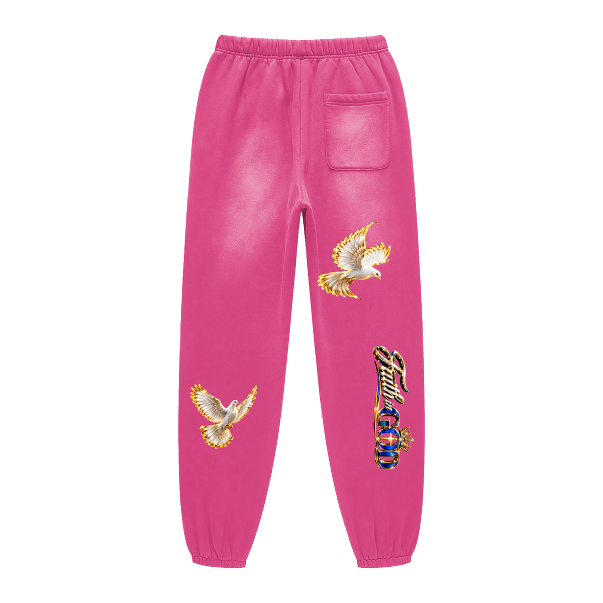 “JESUS IS KING” Sunfade Fleeced Sweatpants