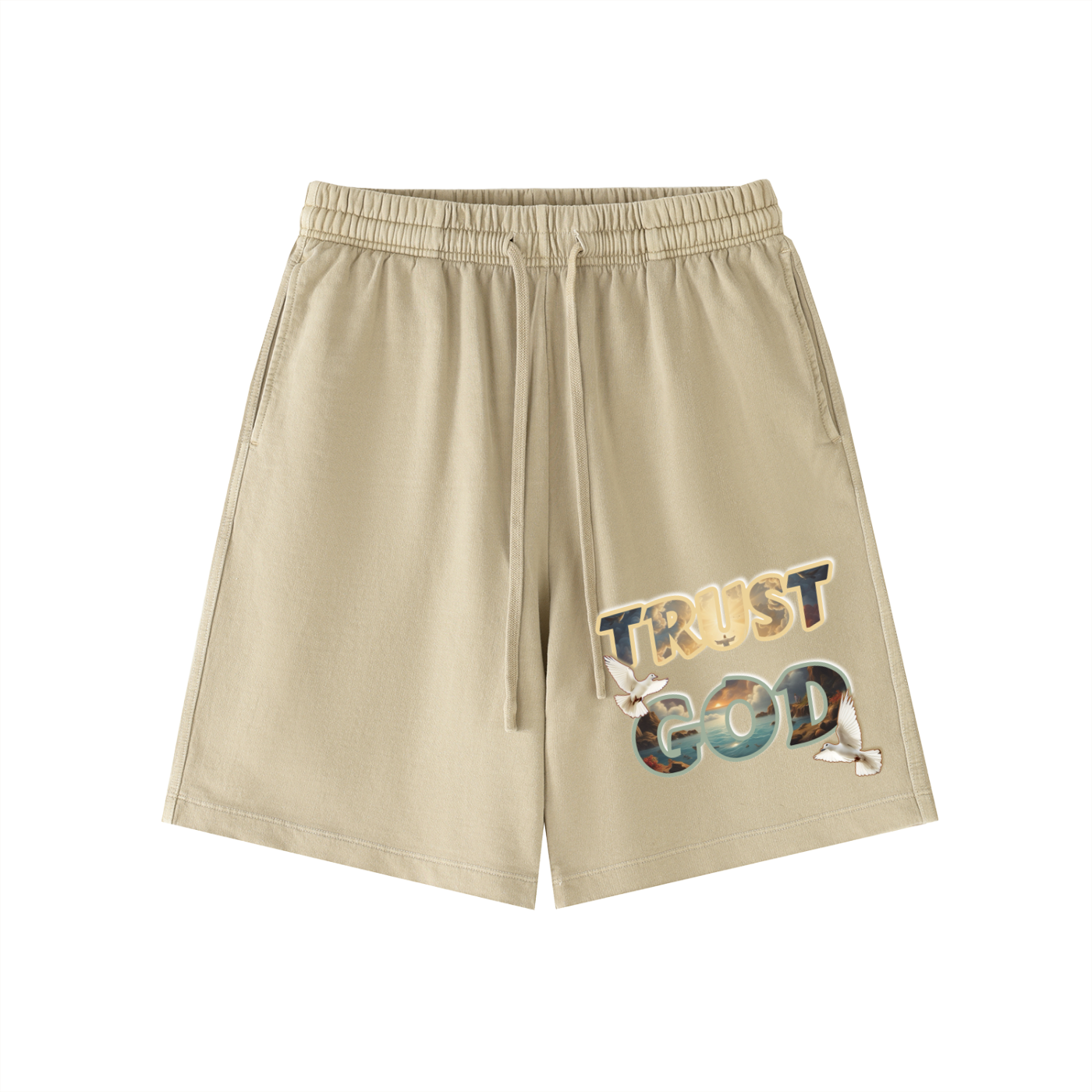 Shorts,Trust god shorts