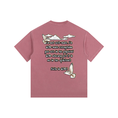 Faith in GOD Vintage Washed Oversized Tee