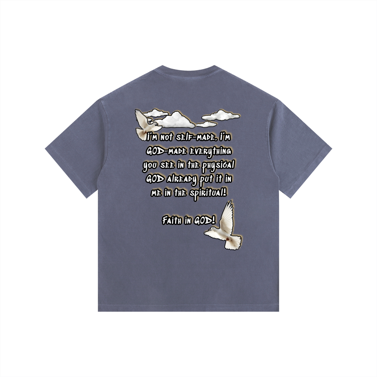 Faith in GOD Vintage Washed Oversized Tee