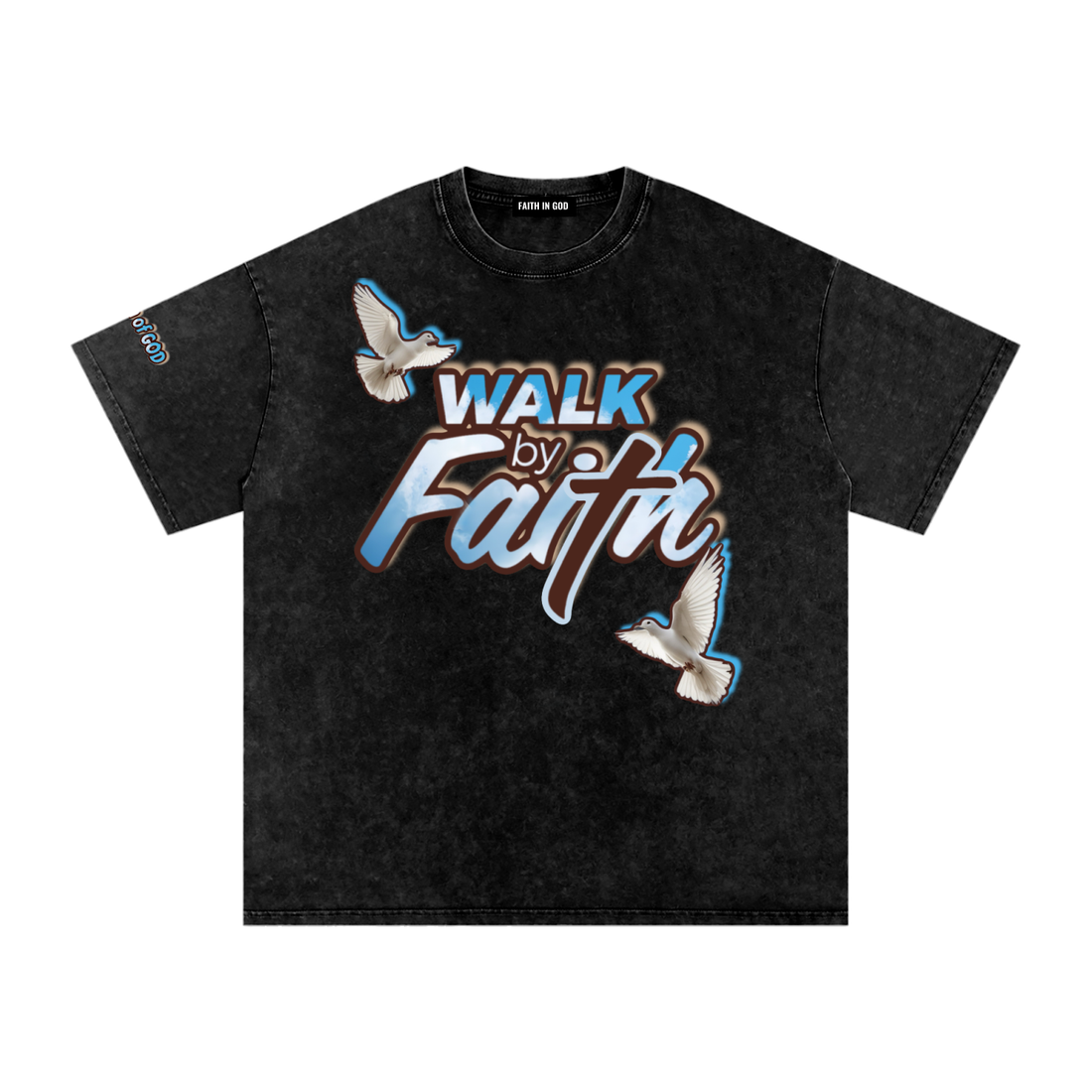 "Woman of GOD" Washed Oversized Cotton T-Shirt