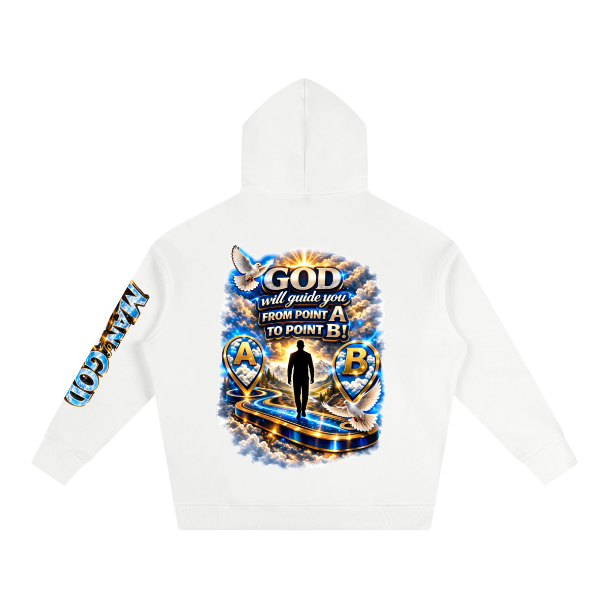 Man of GOD Walk by Faith Oversize Fleeced Hoodie
