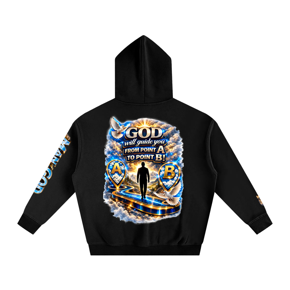 Man of GOD Walk by Faith Oversize Fleeced Hoodie