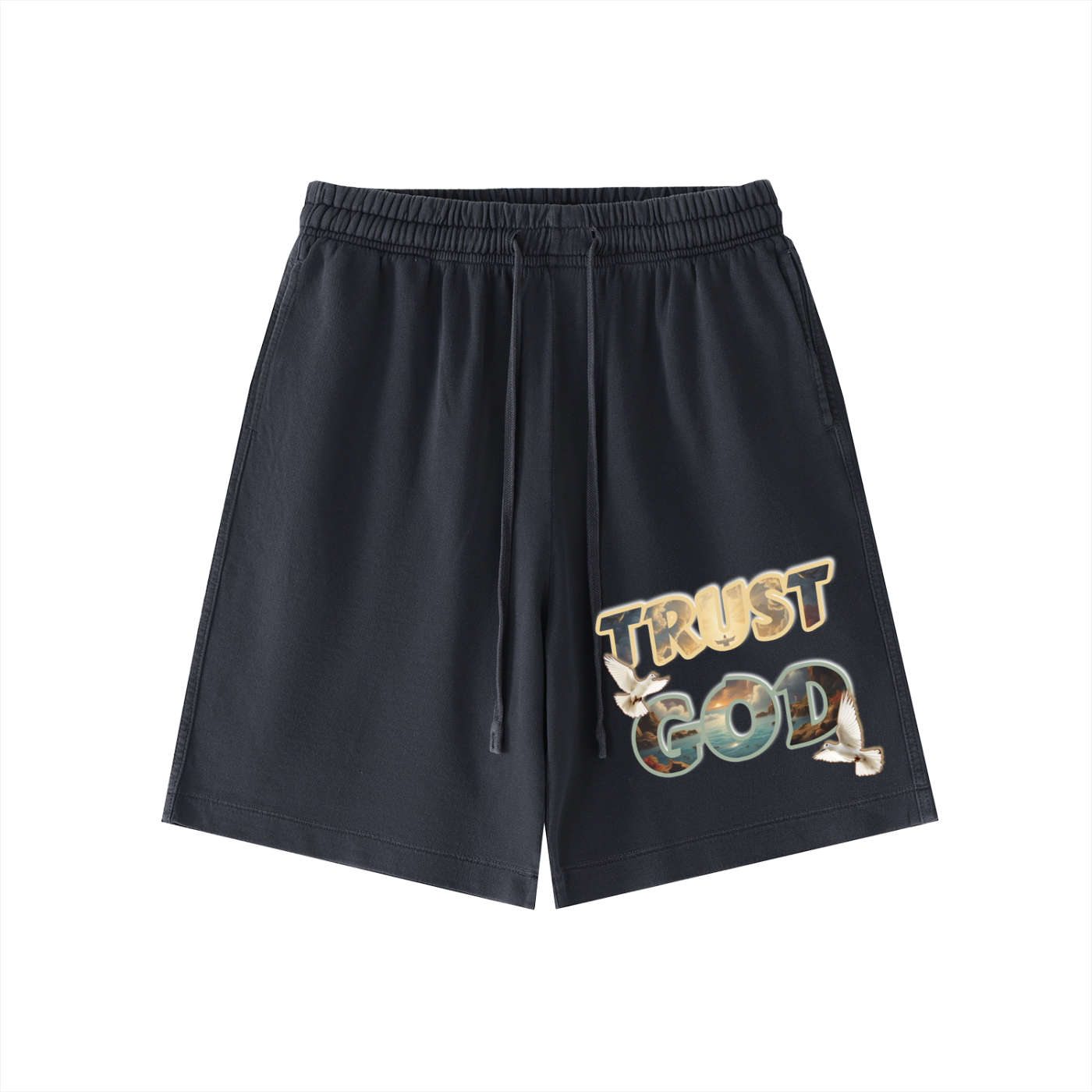 Shorts,Trust god shorts