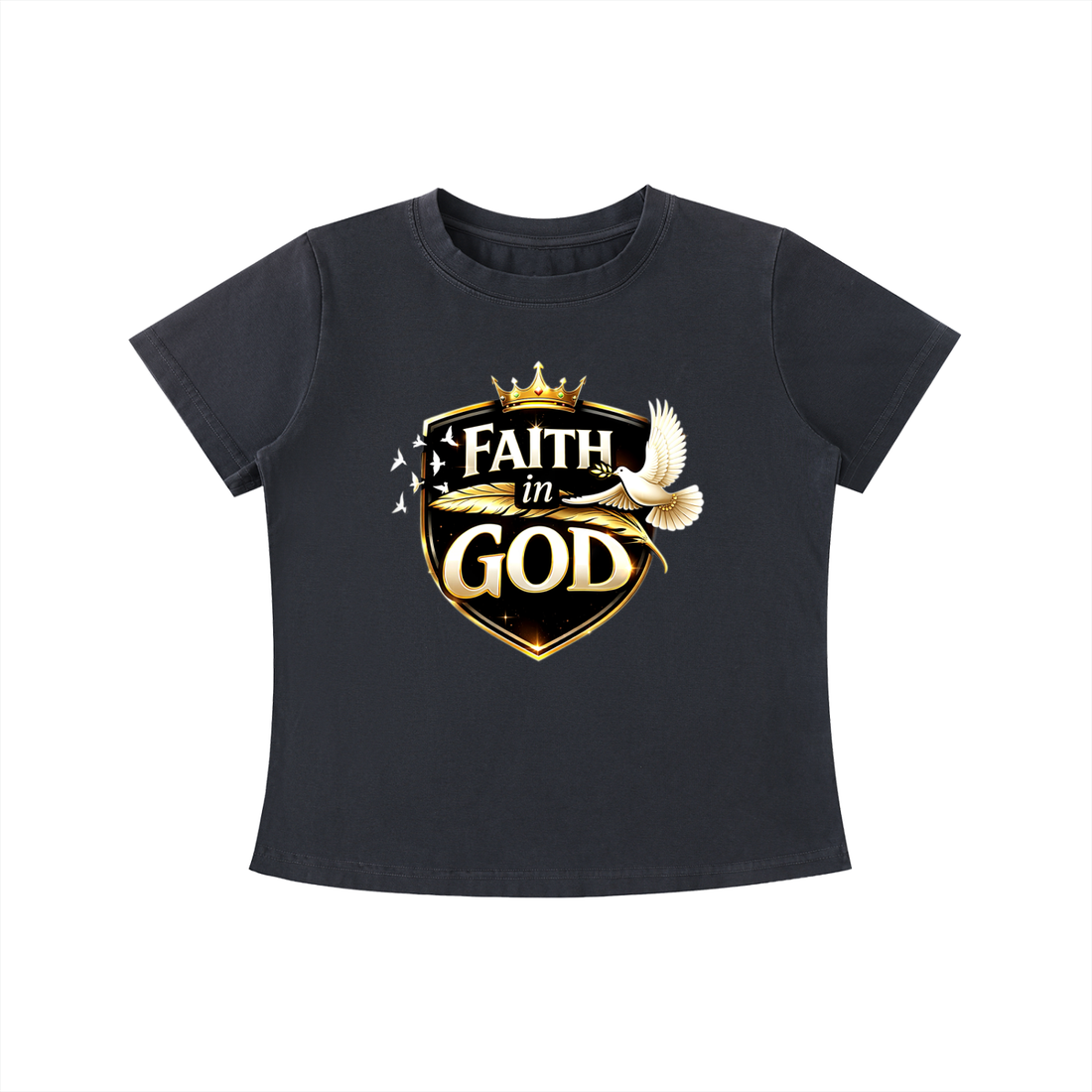 Women’s Faith in GOD Vintage Wash Slim Fit T-shirt