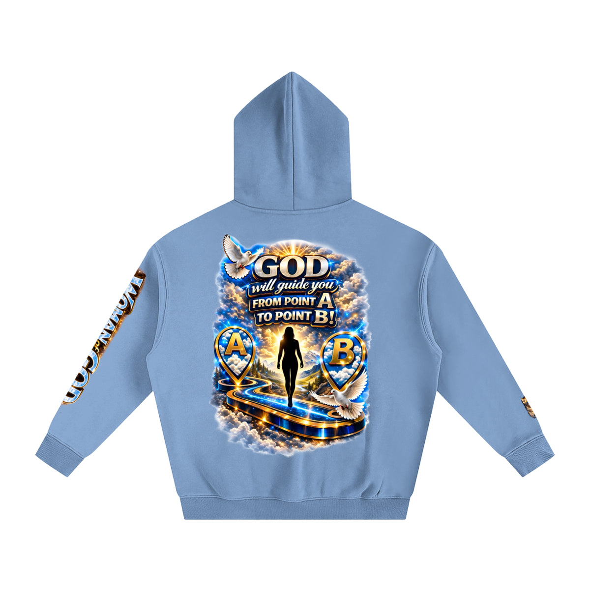 Woman of GOD Walk by Faith Oversize Fleeced Hoodie