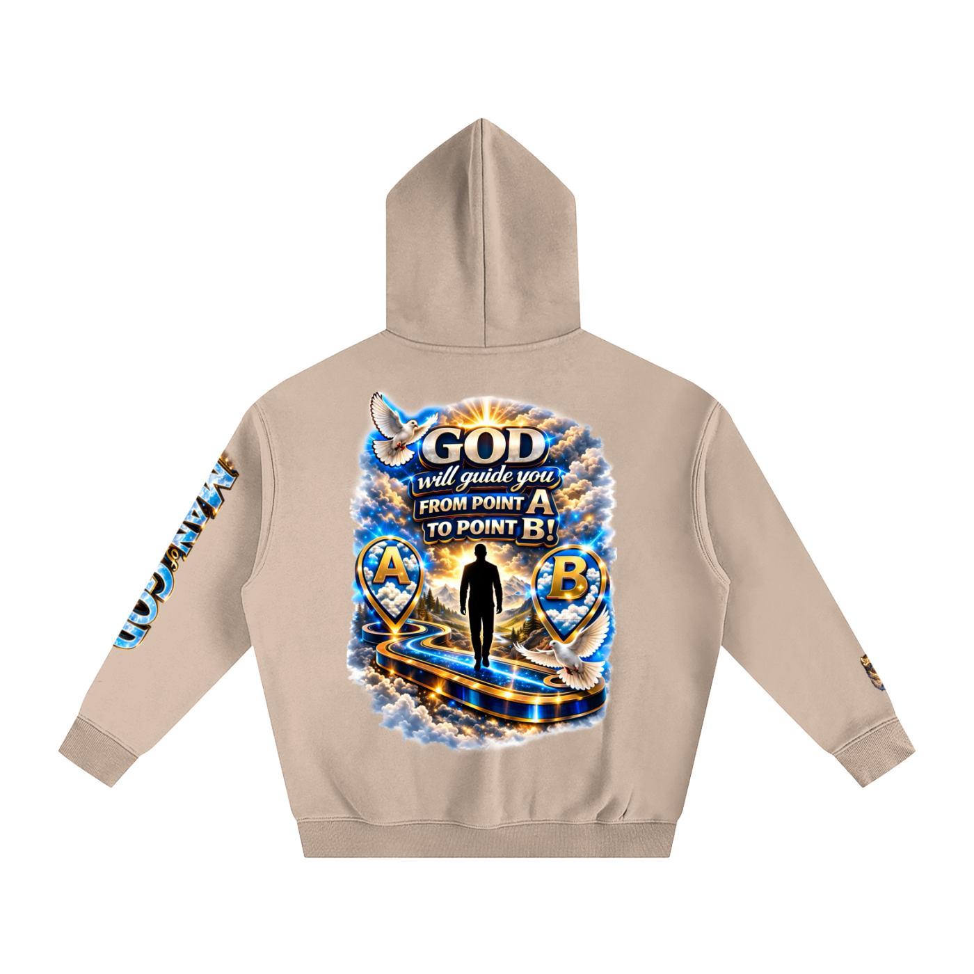 Man of GOD Walk by Faith Oversize Fleeced Hoodie