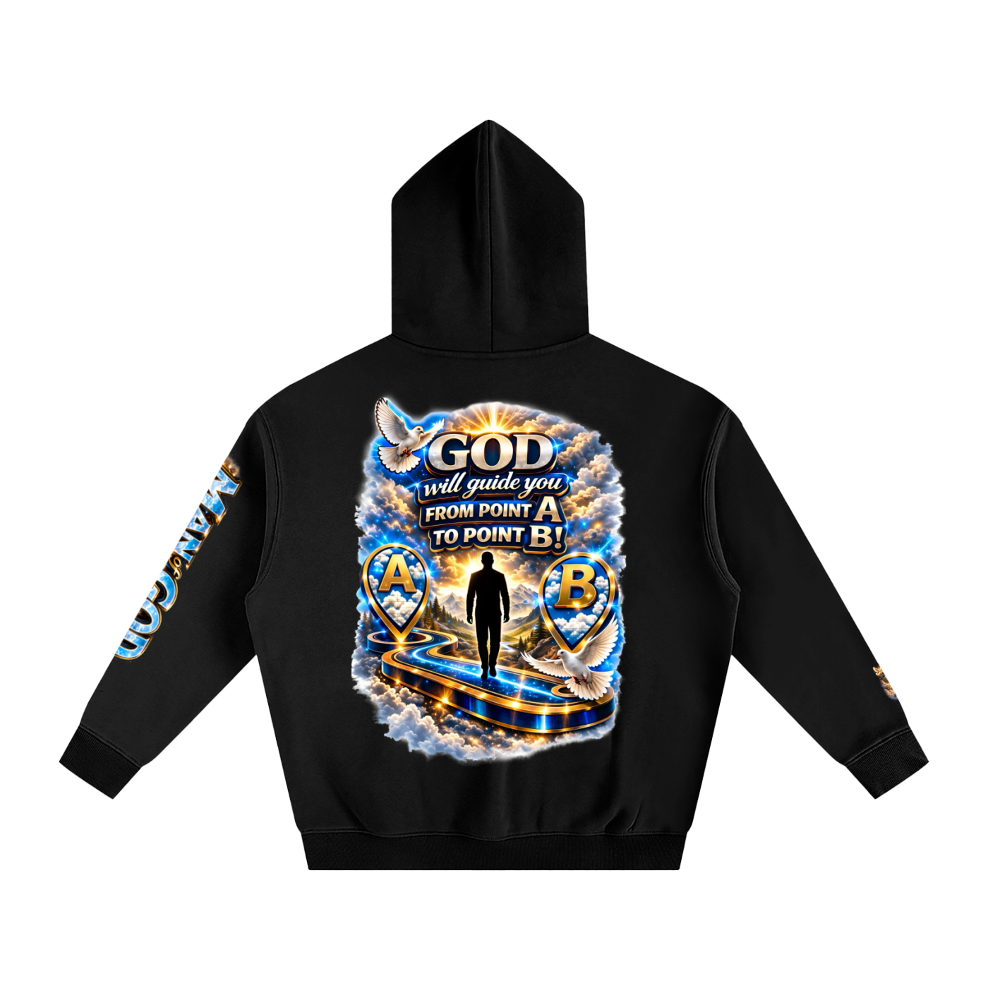 Man of GOD Walk by Faith Oversize Fleeced Hoodie