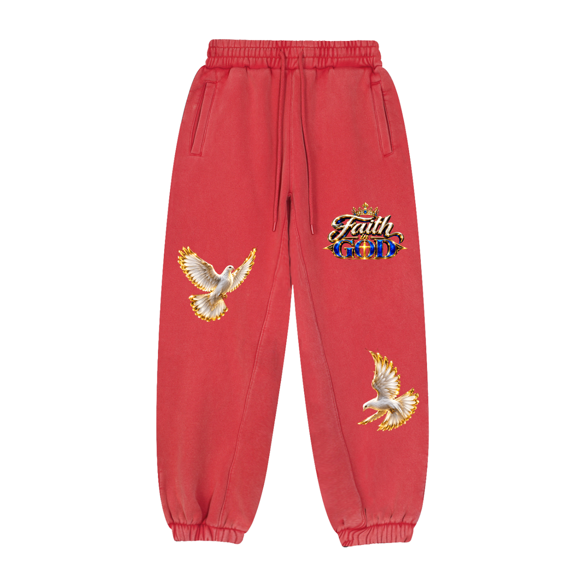 “JESUS IS KING” Fleeced Jogger Sweatpants